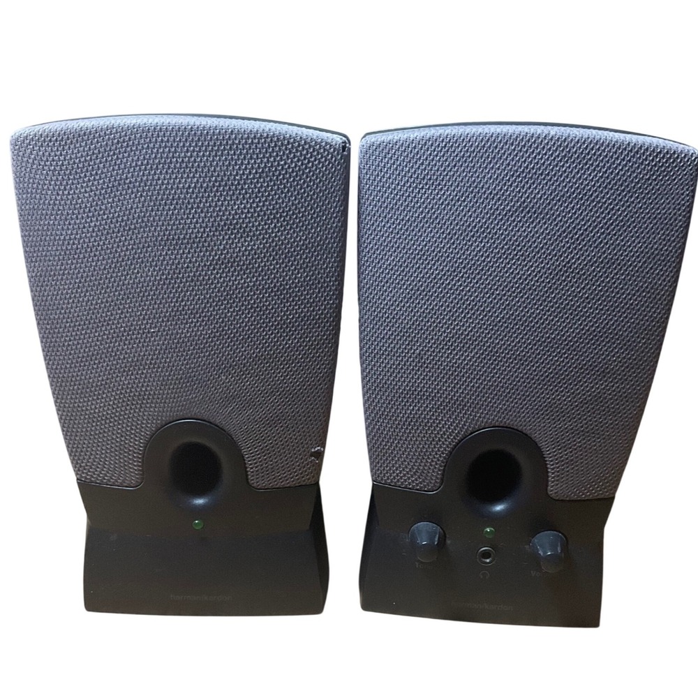 Harman Kardon HK195 Multimedia Computer Speakers Black Grey Wired Audio System